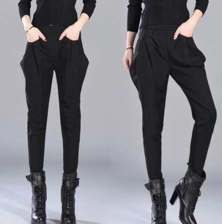 กาเกงขายาวผู้หญิง ZASHION Korean Style Drop Down Slim Trousers/Pants/Pants