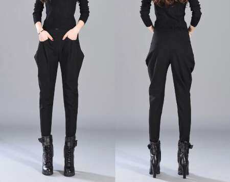 กาเกงขายาวผู้หญิง ZASHION Korean Style Drop Down Slim Trousers/Pants/Pants