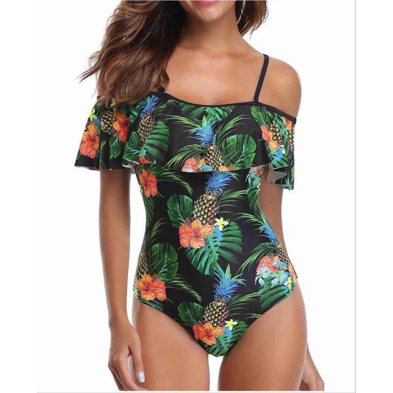 Nơi bán Venus queen Womens Bohemia Floral Print Ruffle Vintage High Waist Summer Bikini Swimsuit Swimwear Bathing Beachwear Bra Swimming Suit One Swimsuit Piece Swimsuit Women Free Shipping