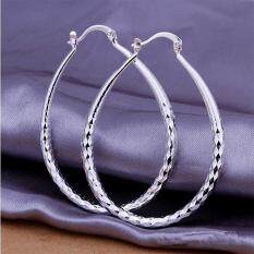 Grosir Solid 925 Perak Telinga Jaket Anting-U Fashion Berkelap-Kelip