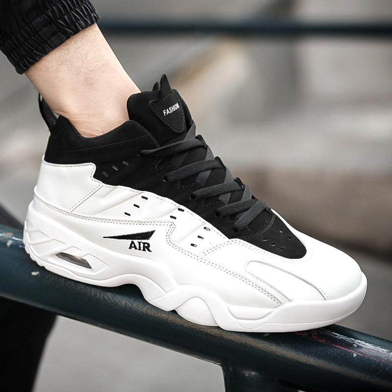 Mindewin Nyaman Baru Pria Sepatu Basket Karet Sepatu Sneakers Laki-laki Renda Atas Sport Pelatih Wearable Sneaker Atletik Putih-Intl