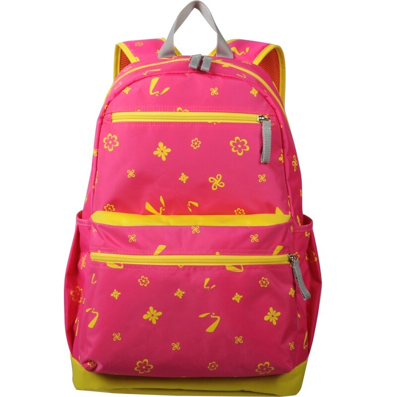 WINPARD Wanita Siswa SMA Tas Sekolah Ransel (Deep Plum Merah/Lampu Kuning) (Deep Plum Merah/Kuning)-Intl