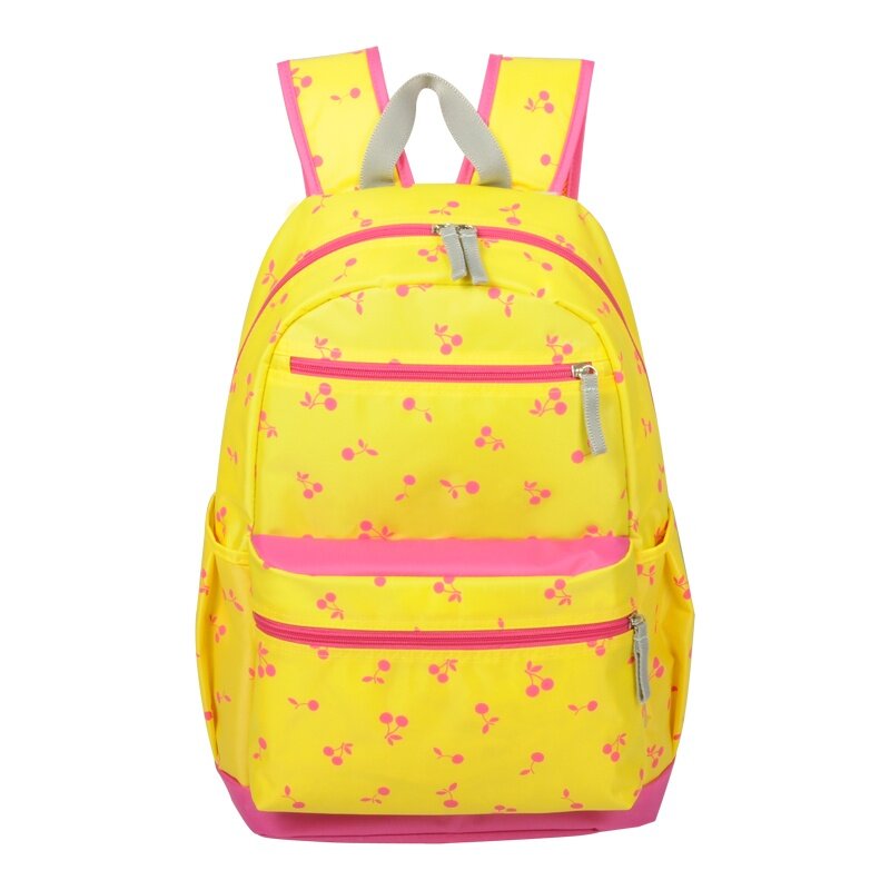 WINPARD Wanita Siswa SMA Tas Sekolah Ransel (Kuning/Deep Plum) (Lampu Kuning/Deep Plum) -Intl