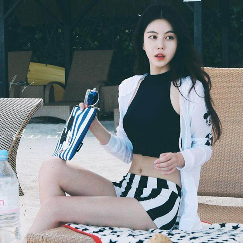 Nơi bán Women Fashion Sexy Sport Stripe Boxers Pad 2 Pieces Beachwear Swimsuit 7161