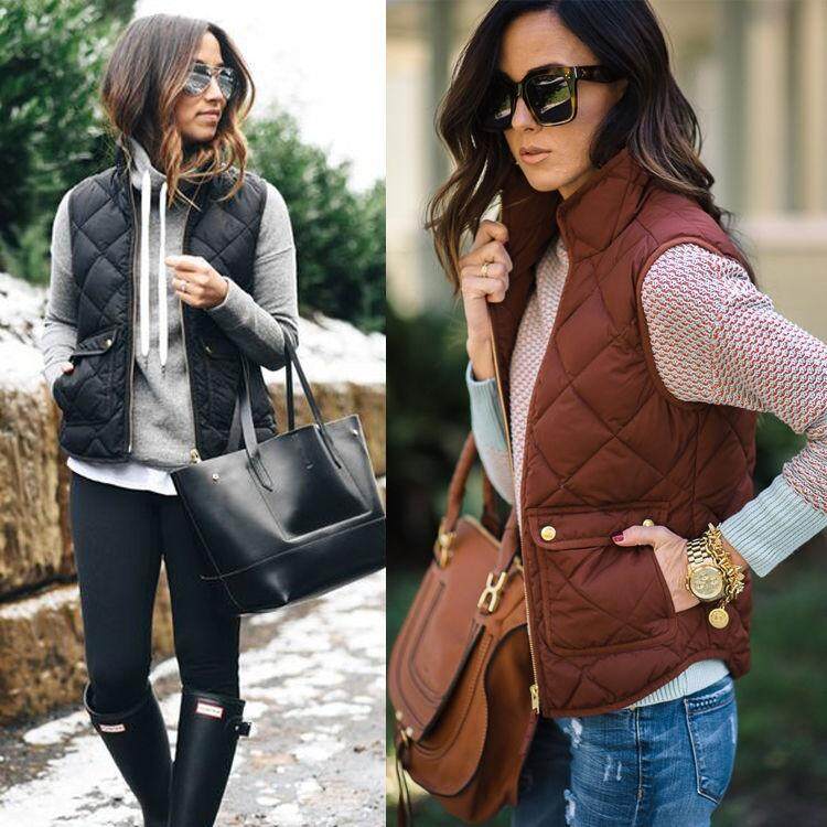 Wanita Musim Dingin Ramping Bulu Hangat Parka Trench Mantel Jaket Tanpa Lengan Rompi Waistcoat (Coklat)-Internasional