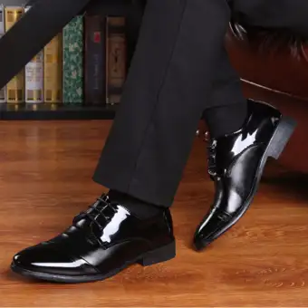 Yealon Luxury Men S Shoes Patent Leather Formal Oxford Shoes For