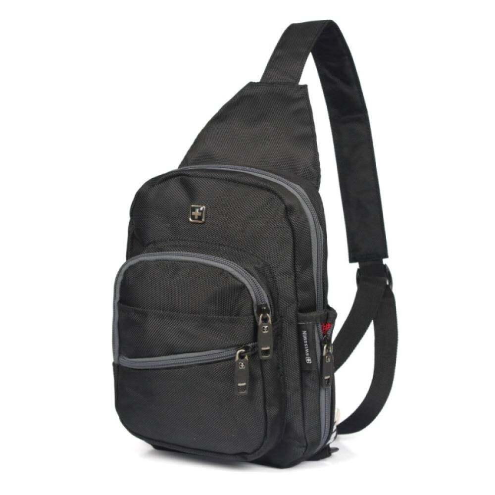 Man bag YSLMY Swiss Cross SWISSWIN Bahu Pack, Korea Oblique Cross Bag, Pria dan Wanita Tas Dada, Tas Santai, Satchel Olahraga-Intl