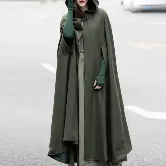 hooded cloak with sleeves