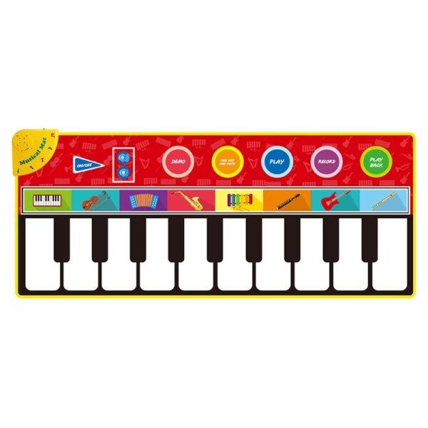 Trẻ em giả vờ Polyester Magnetic Piano Mat Phụ kiện có thể gập lại Đồ chơi giáo dục Chơi âm nhạc Món quà tốt nhất A2UB