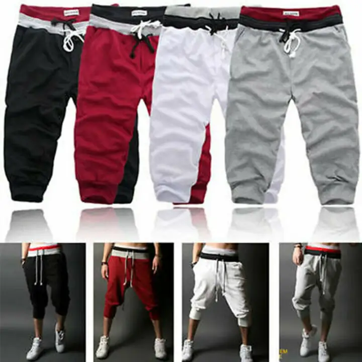 mens baggy capri pants