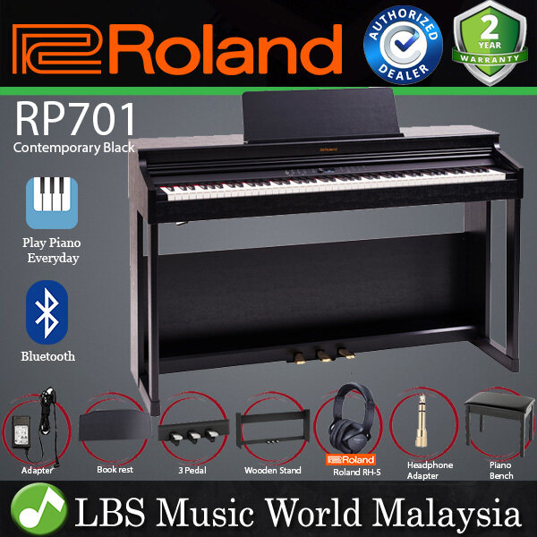 Roland RP-701 88 Key Digital Piano with Cover and Bluetooth for Smart apps - Dark Rosewood (RP701 RP 701) Malaysia