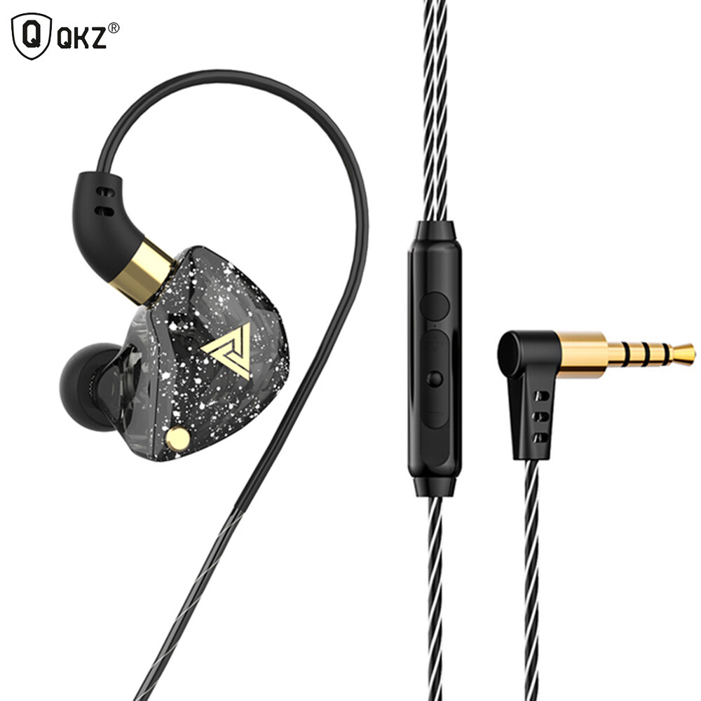 QKZ SK8 3.5mm Wired Headphone With HD Microphone Ergonomic Design Sport Running DJ Monitor Earbud 16Ω Noise Cancelling Dynamic In Ear Earphone Physical Tone Tuning HiFi Music Stage Headset