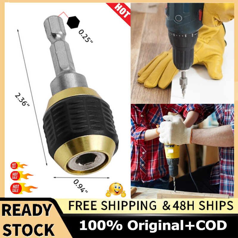 【High Quality+ In Stock】Hexagonal Handle Big End Pop-Up Quick Release Self-Locking Extension Rod Electric Drill Driver Lengthening Quick Change Over Bit Extension Rod