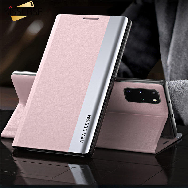 KISSCASE For Samsung Galaxy S 20 FE S21 Plus Bracket Magnetic Leather Case Wallet For Samsung Galaxy S 20 FE 30 21 Plus Note 8 9 10 20 A 10 22 32 42 71 72 Mobile Phone Cover