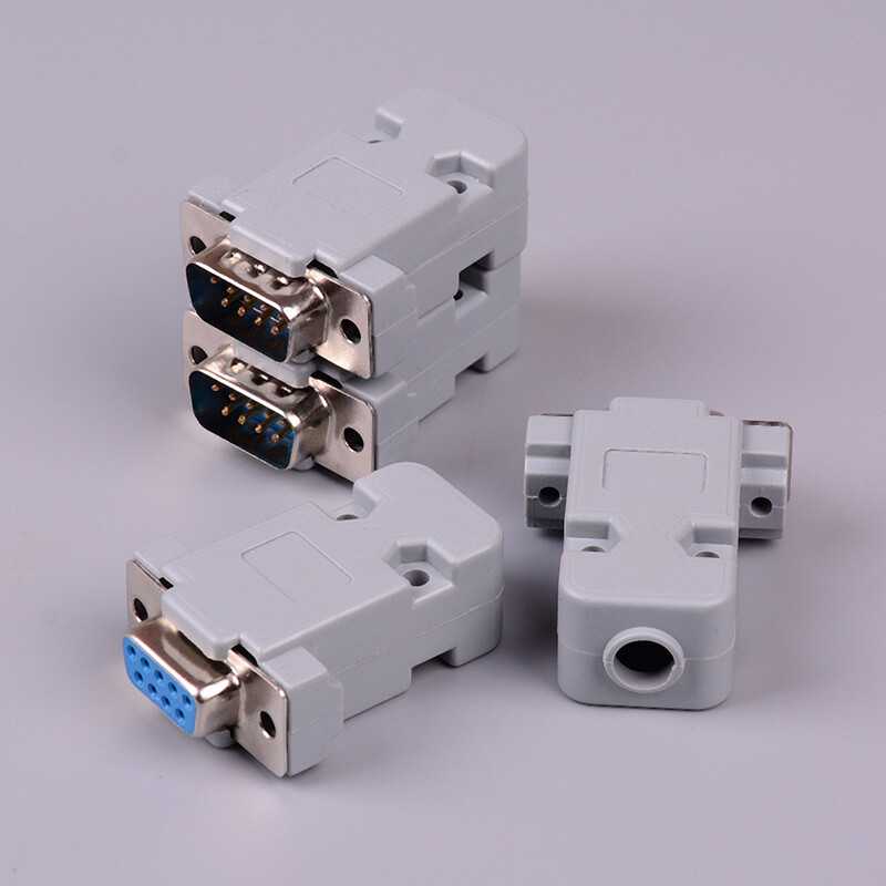 [Slowball] Flash Sale 2Set RS232 DB9 female socket plug connector 9 pin copper RS232 adapter with case