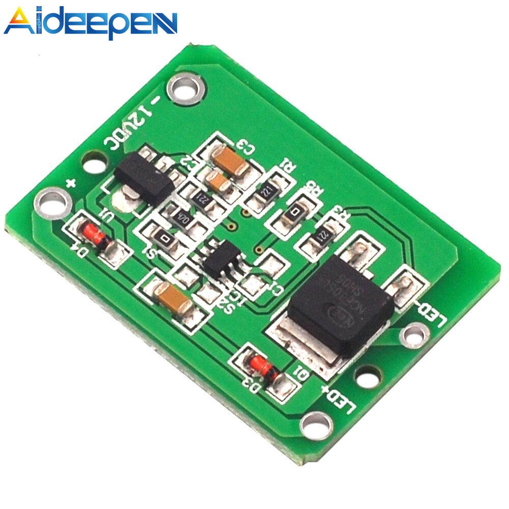 【Ready Stock】Original Aideepen 12V Capacitive Touch Switch Sensor Module Push Button Touching Key Module Jog Latch With Relay DC 6-20V 3A TTP223 module