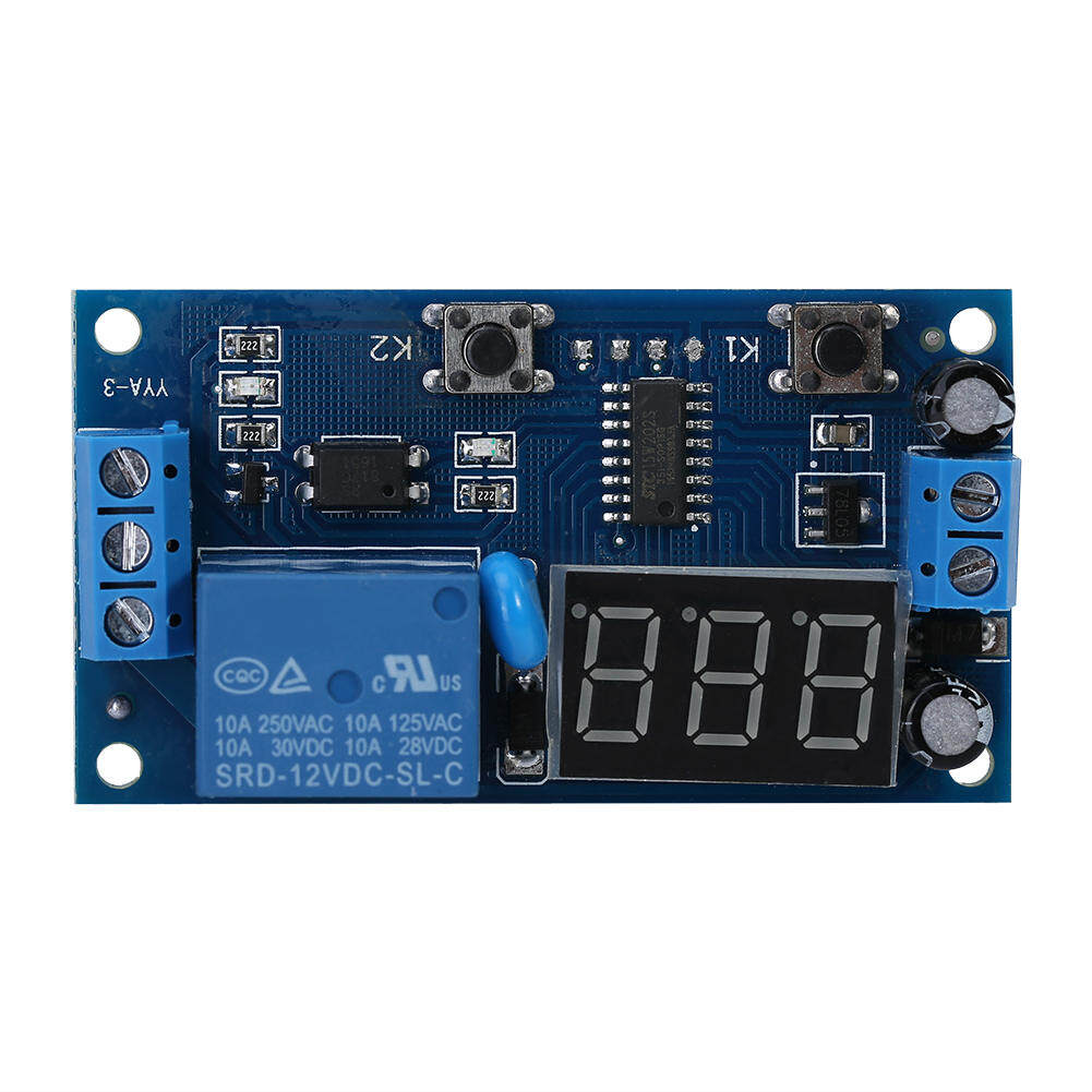 DC 12V Cycle Delay Timer Timer Module Switch Adjustable Relay Module Board Infinite Loop with LED Display