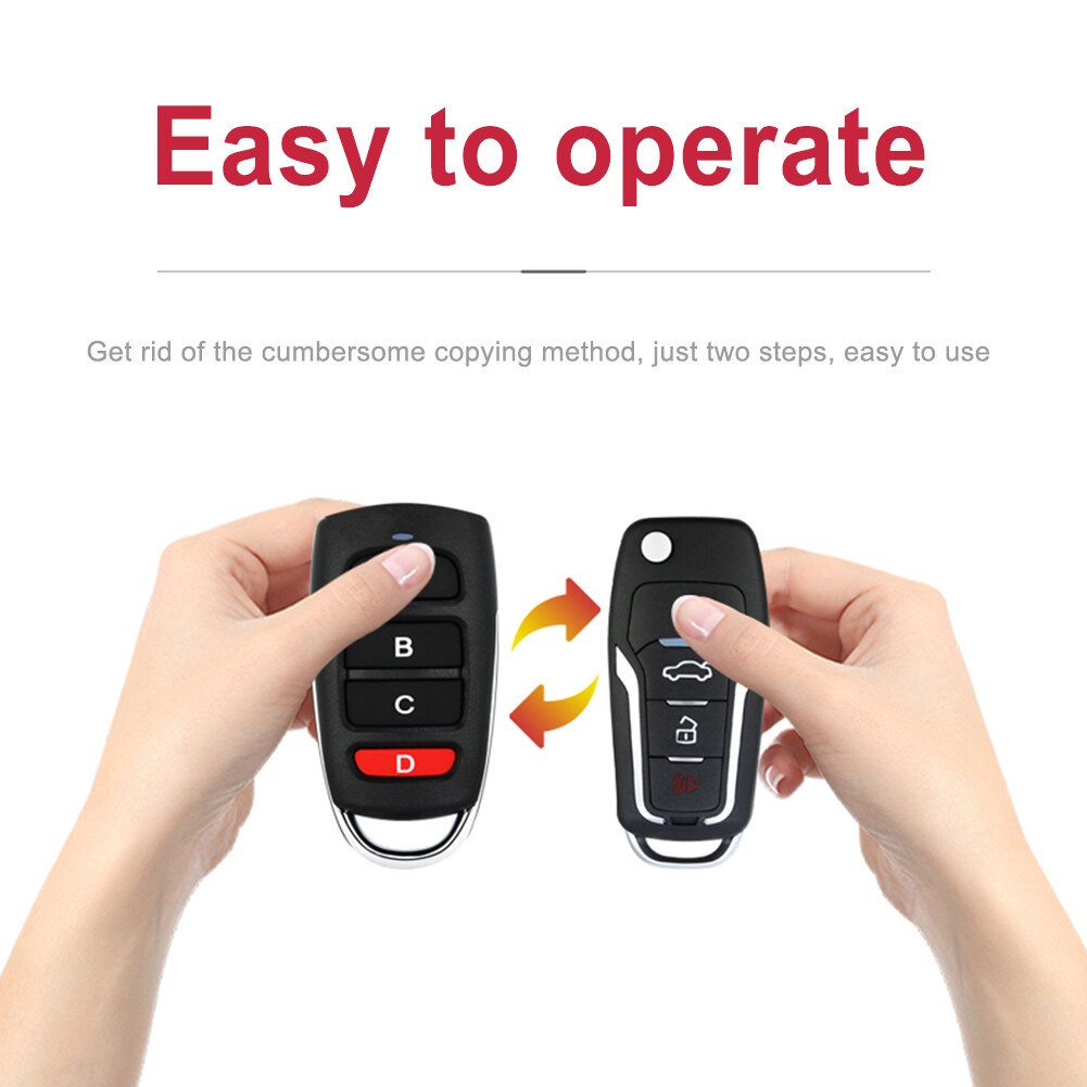 Copy Remote Control 4 Buttons Gate Opener Remote 433.92 MHz Universal Duplicator Key High Sensitivity for Telescopic Door