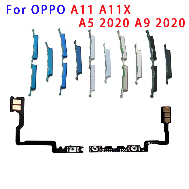For OPPO A11 A11X A5 2020 A9 2020 Power on / off Switch Button Side Volume Up Down Buttons Flex Cable Replacement Parts