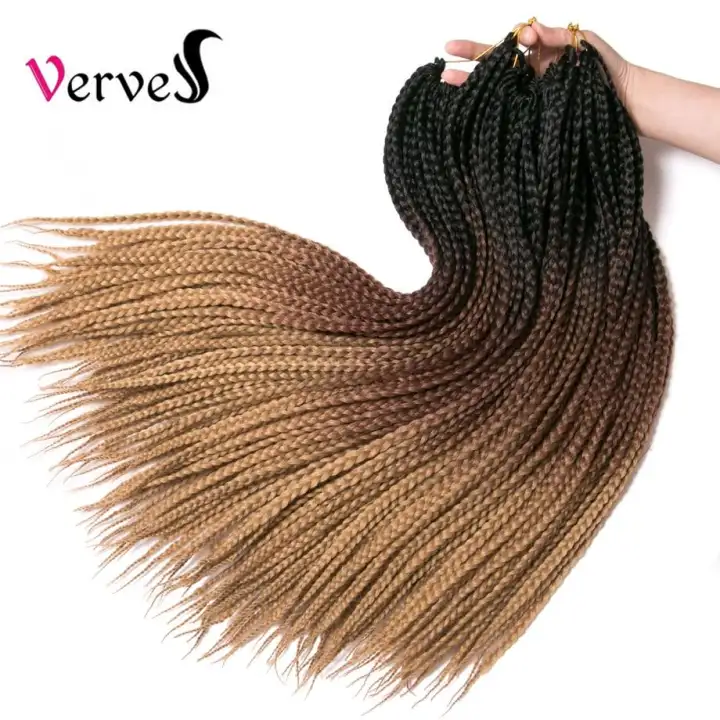 Crochet Braids 24 Inch Box Braid Ombre Synthetic Braiding Hair