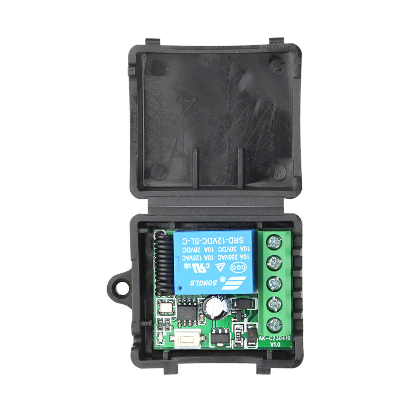 Aitemay 433 Mhz DC 12V 1CH Relay Module Receiver EV1527 Wireless Remote Control Switch for Garage Curtain Lamp Appliance