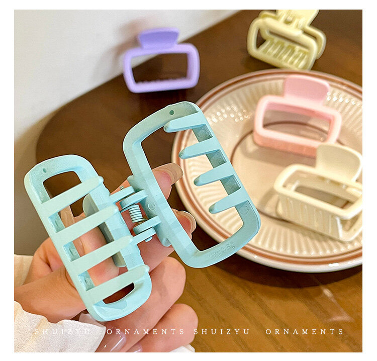 Cream Square Hair Clip for Women