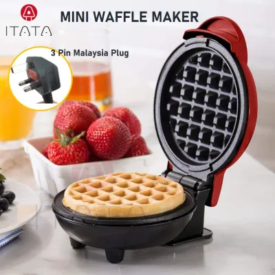 [3-PIN MALAYSIA PLUG] Electric Mini Maker Waffle DIY Sandwich Cake Wafer Egg Breakfast Baking Machine Non Stick Double Sided Pan