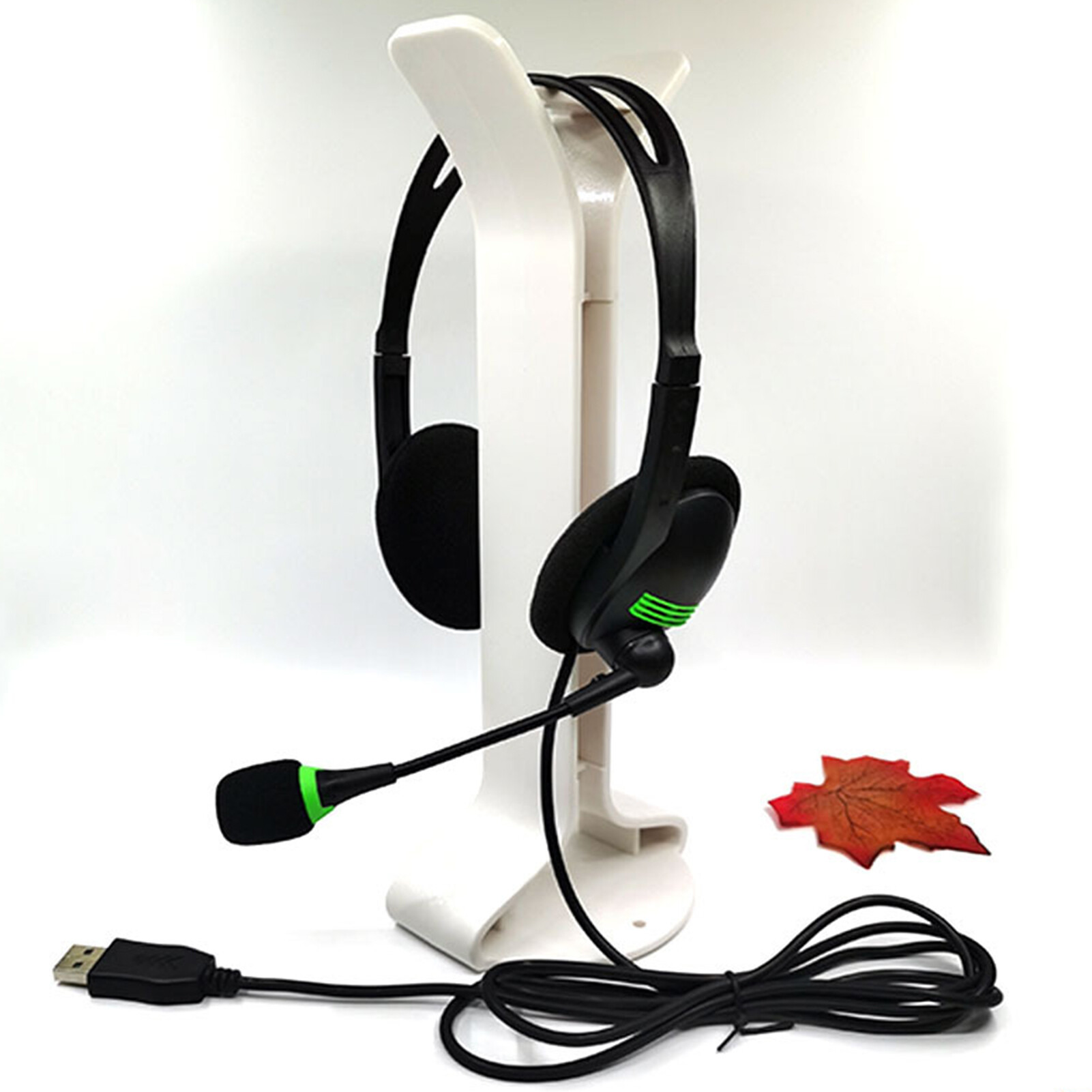 Geniusc Tai nghe có dây giao diện USB Ergonomic với microphone tiếng ồn hủy bỏ tai nghe có dây văn phòng cung cấp rảnh tay Tai nghe có dây