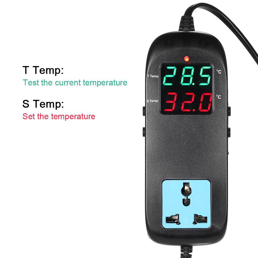 Smart Sensor Electronic Thermostat LED Digital Display Breeding Temperature Controller Thermocouple Thermostat with Socket AC 90V~250V
