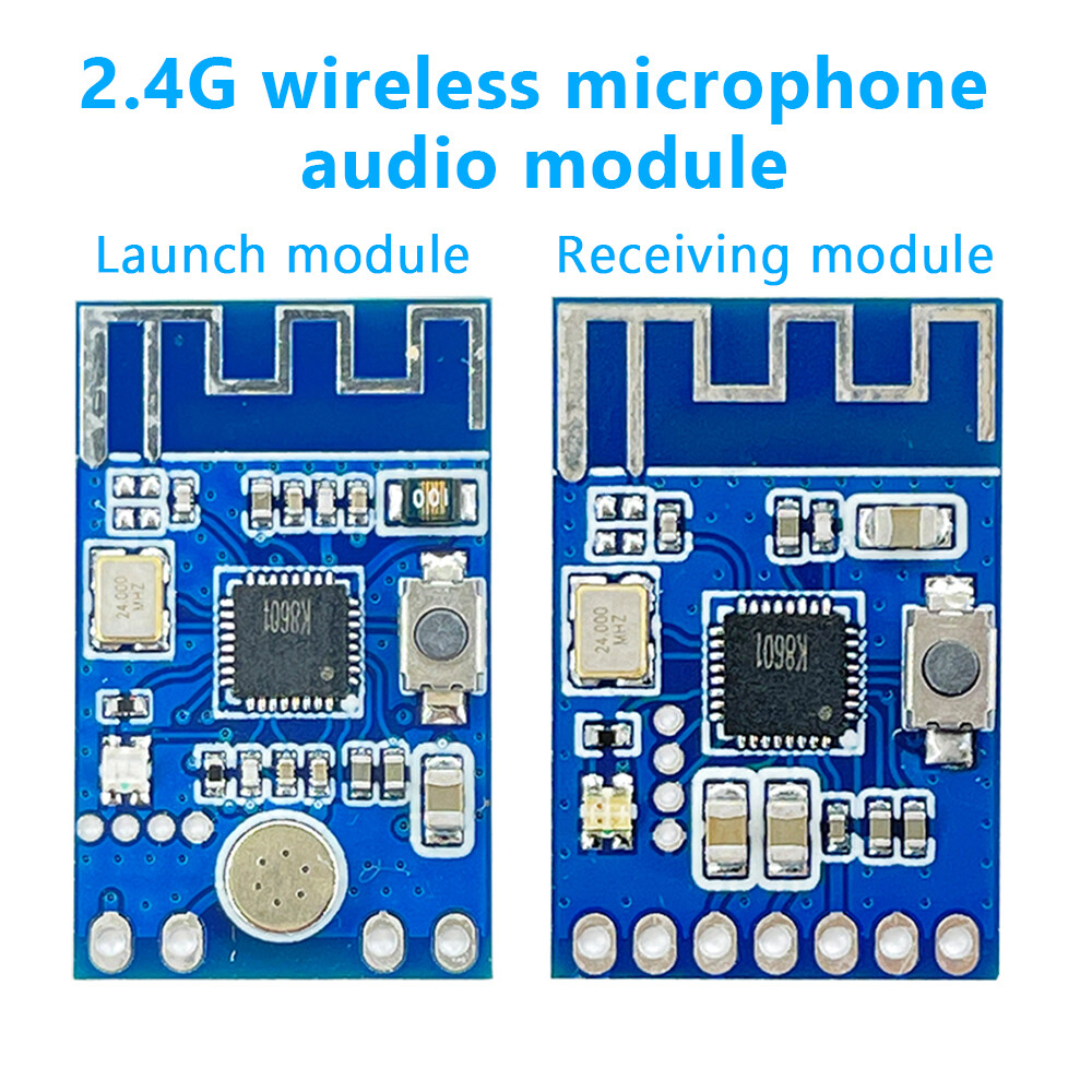 Aideepen 2.4G Wireless Microphone Audio Signal Receiving and Transmitting Module Wireless Mic Audio Signal Transceiver Module Board