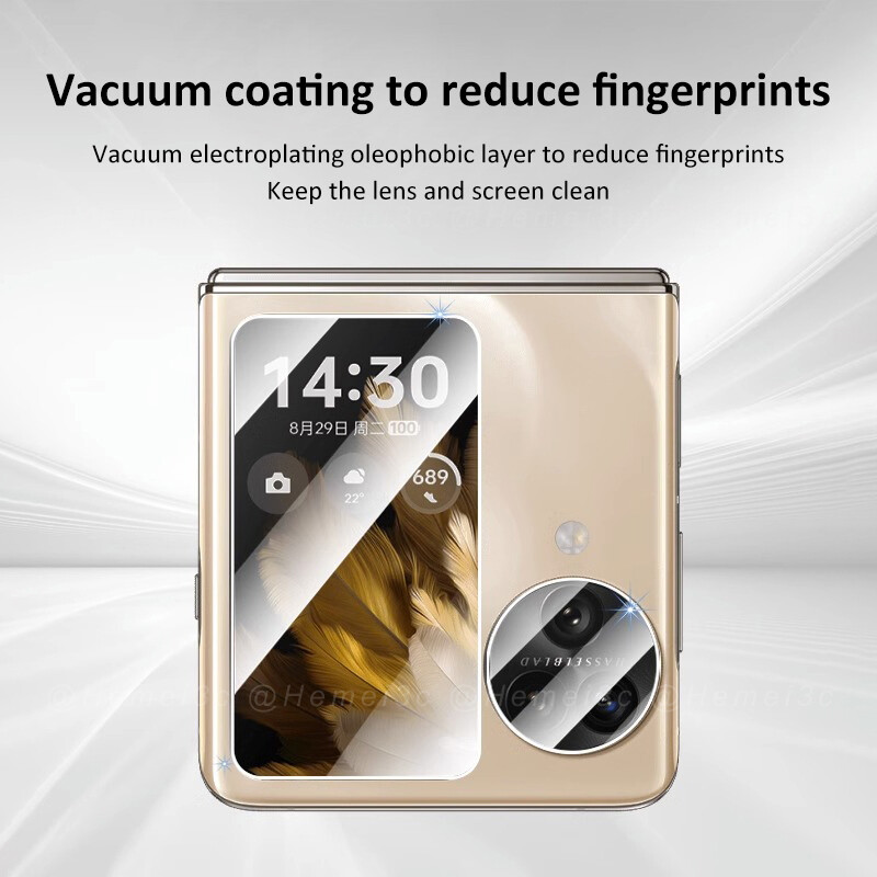 Cho Oppo Find N3 lật vòng bảo vệ ống kính máy ảnh của điện thoại bảo hiểm đầy đủ chống cháy nổ kính