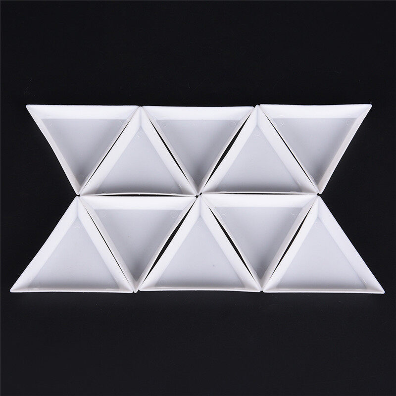 SILARA 10pcs Equilateral Triangle Plate For Jewelry Beads Storage Environmental plastic