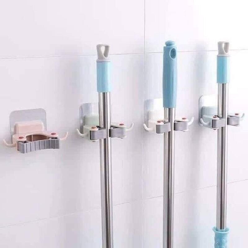 Móc kẹp chổi dán tường