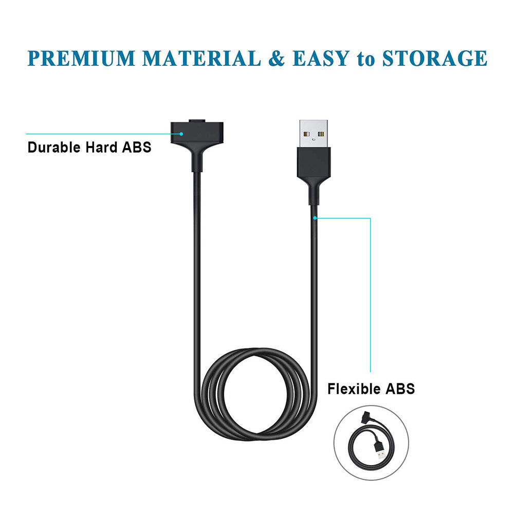 1M Magnetic USB Charging Cable Cord for Fitbit Ionic Smartwatch Charger Replacement USB Cable For Fitbit Ionic Watch Accessories