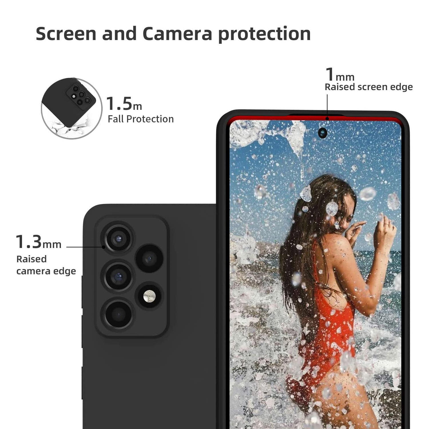 LUOWAN Ốp Lưng Điện Thoại Cho Samsung Galaxy A73 A53 A52 A34 A33 A32 A72 A23 4G 5G Ốp Lưng Bền Bằng Silicon Lỏng Có Chân Đế Chống Sốc Kèm Nhẫn Và Chức Năng Nam Châm Cho Giá Đỡ Xe Hơi