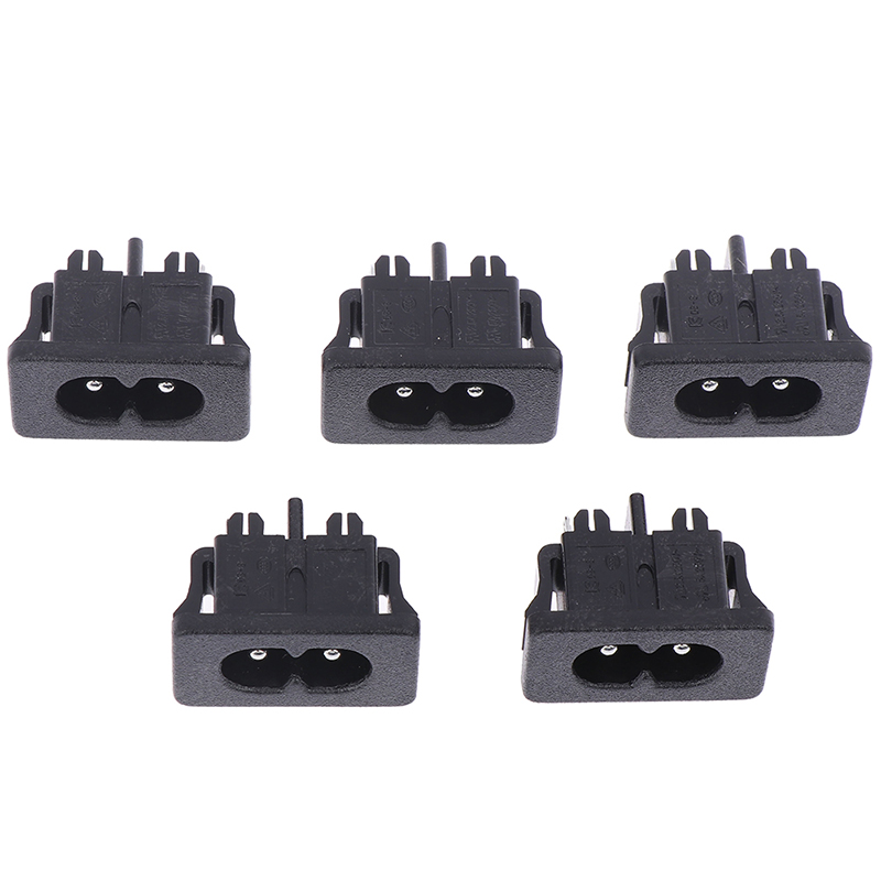 maelovely 5Pcs New AC250V 5A 2Pin AC power socket Mount Female Socket