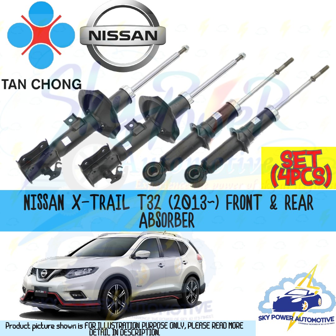 Nissan X Trail T32 2013 100 Tan Chong Original Genuine Shock Absorber Front 2pcs Rear 2pcs Set 4pcs Lazada