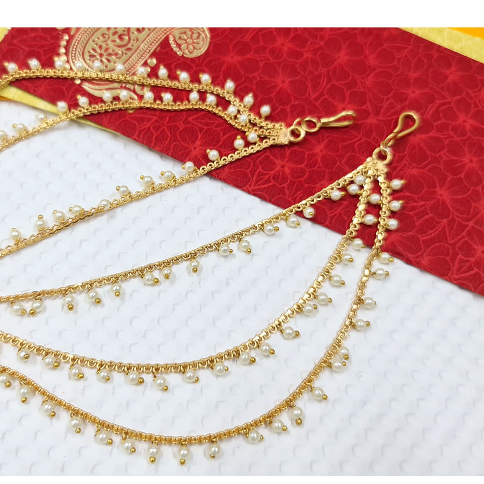 jhumki hair chain