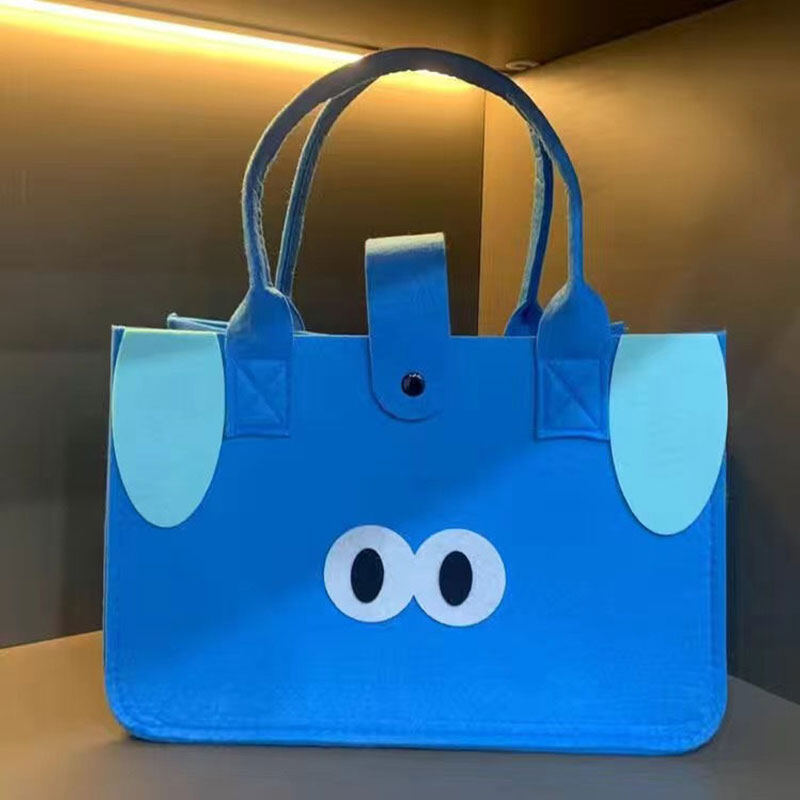 JOYNCLEON New ins net red cartoon handbag Felt Tote Bag Cute felt bag Handbag for office workers