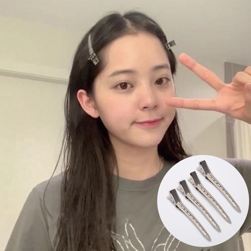 4 Pcs No Trace Hair Clips No Mark hair clip Curl Clips No Crease Clips Perming Makeup Clamps for Hair Bangs