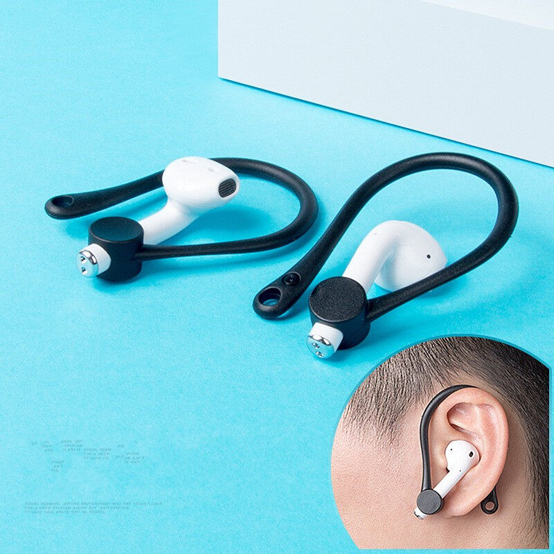 [SmartHere] Móc Tai Nghe Bluetooth Không Dây Chống Rơi Móc Tai Nghe Móc Giữ Tai Cho AirPods 1 2 Móc Silicon Để Chạy Bộ Đạp Xe