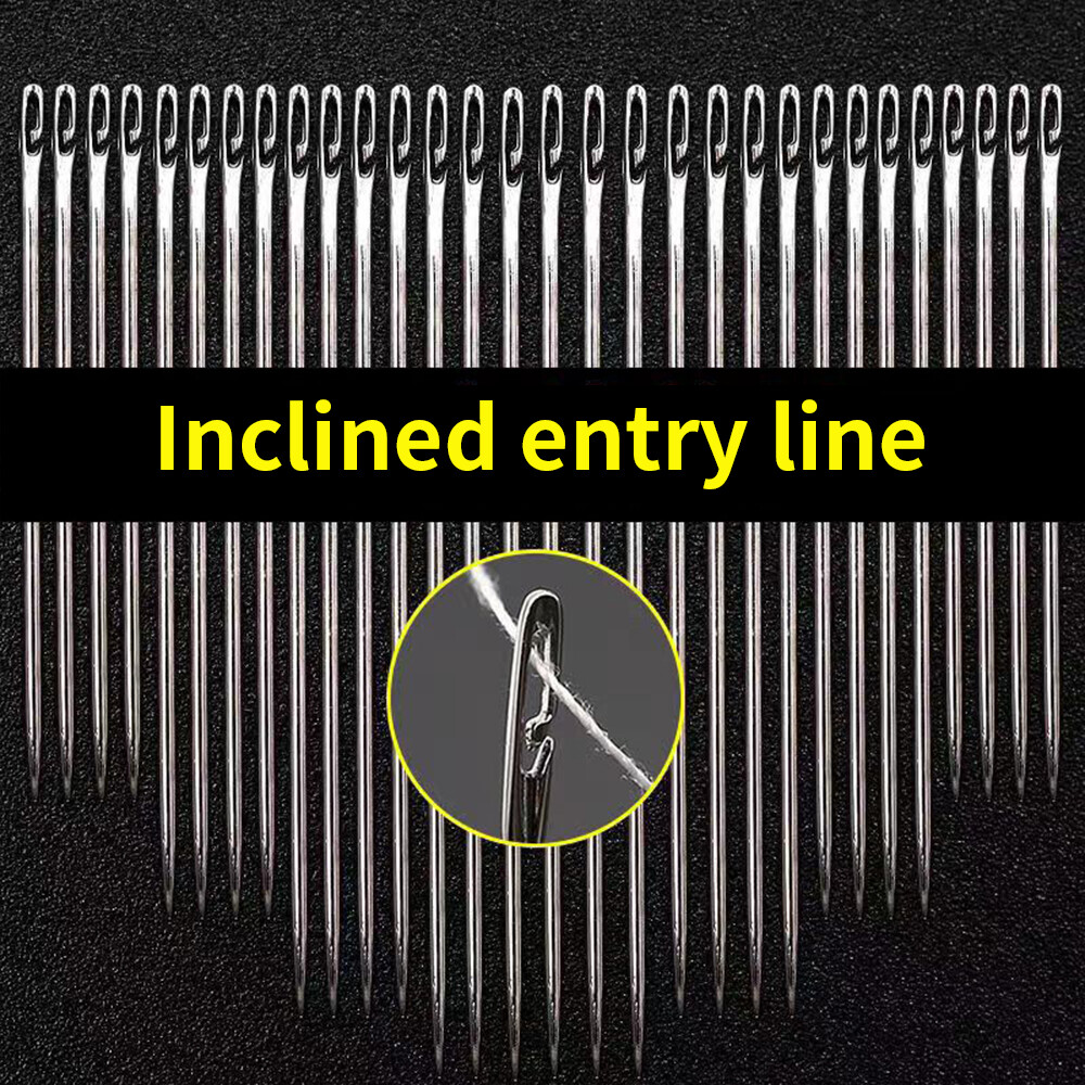 12Pcs Self Threading Needles Blind Needles Assorted Hand Stitching Needles for DIY Embroidery Sewing