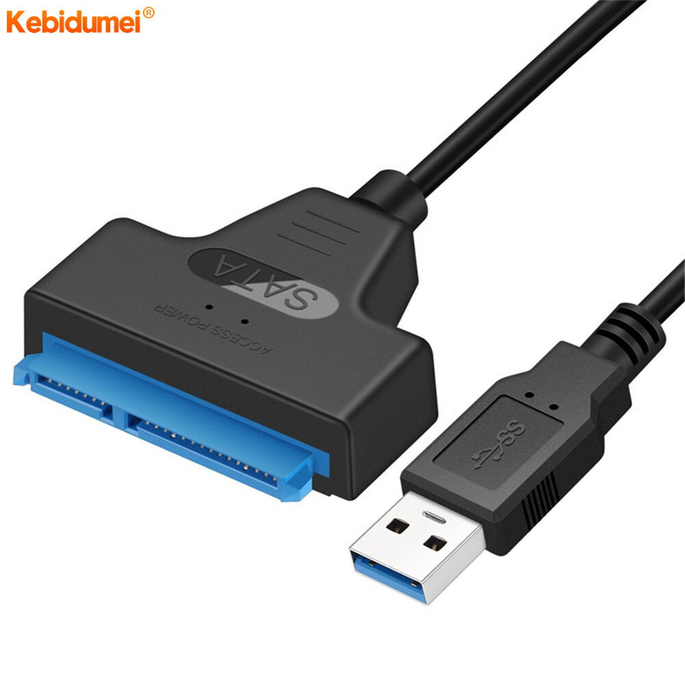 Kebidumei USB 3.0 to SATA Cable 22 Pin 2.5 Inch SSD HDD Hard Disk Driver DVD CD ROM USB to SATA Cable Adapter Converter for Computer Laptop Notebook