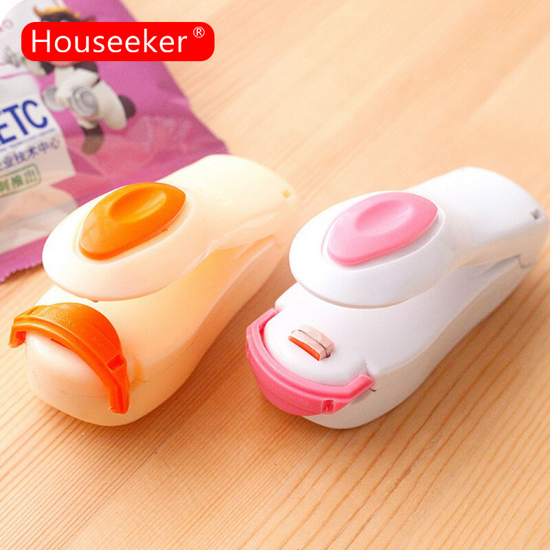 Houseeker Portable Mini Heat Sealing Machine Impulse Sealer Seal Packing for Food Snack #40