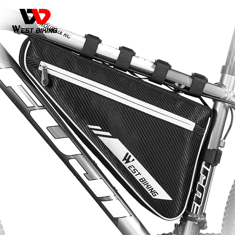 West biking 4l large capacity bicycle front tube bag waterproof cycling triangle frame bag mtb road bike frame bag