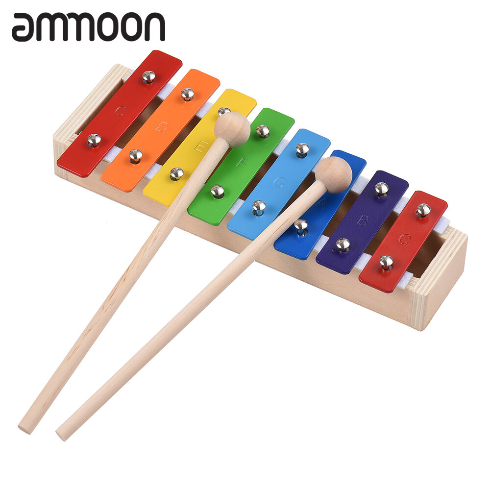 Đàn Xylophone Kích Thước Nhỏ Gọn 8 Phím Glockenspiel Với Vồ Gỗ Bộ Gõ Nhạc