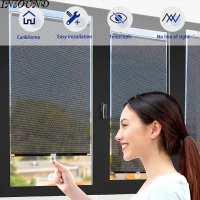 [Ready Stock] INSOUND Universal Roller Blinds Window Blind Punch-free Suction Cup Sunshade Blackout Curtain Car Bedroom Kitchen Office Window Sun-shading Curtains Sunshade Blackout Curtain