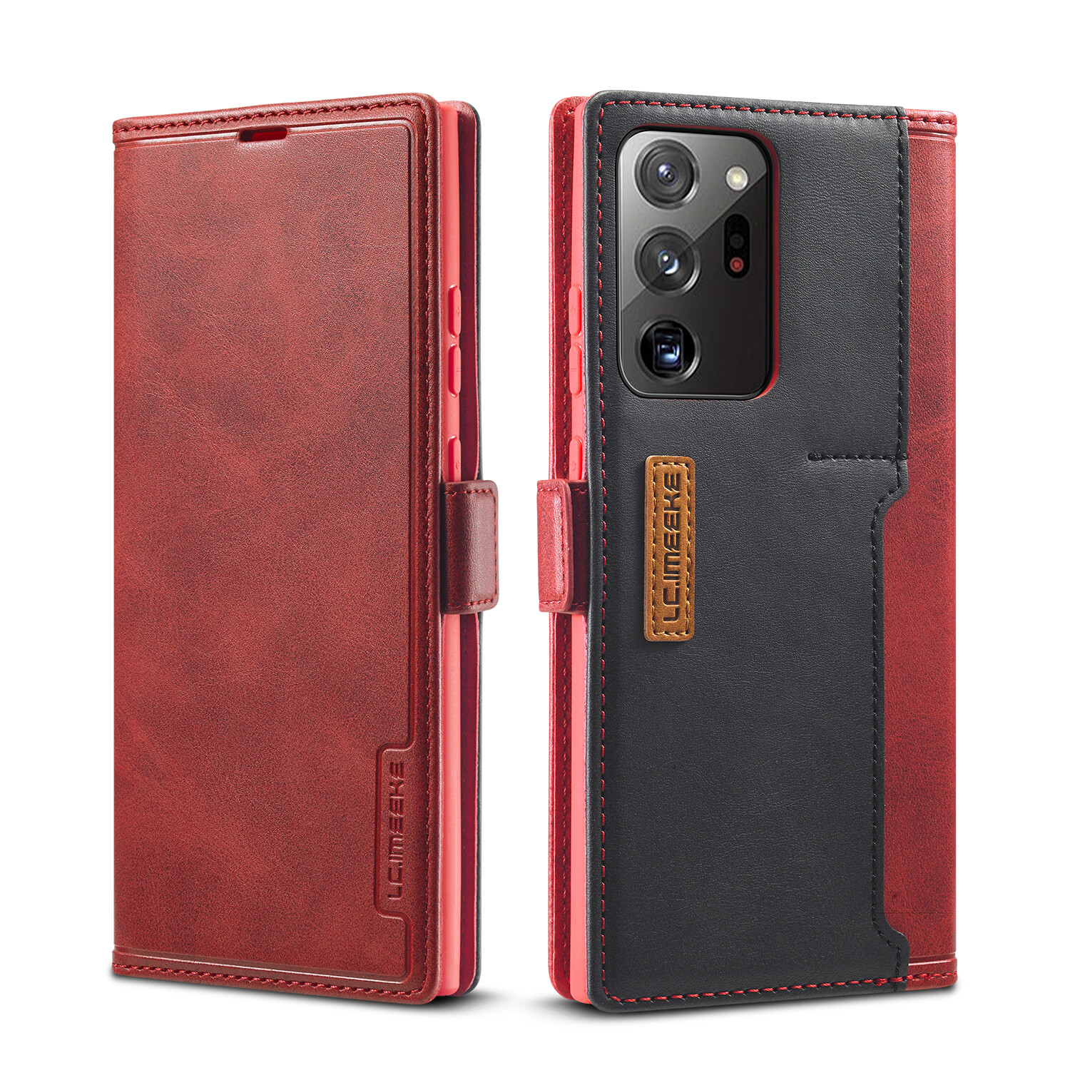 Thinmon for Samsung Note 20/Note 20 Ultra Case Luxury Retro Premium PU Leather Magnetic Flip Case for Samsung Note 20/Note 20 Ultra Luxury Denim Fabirc Retro Wallet Flip Case