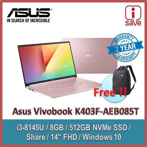 Asus K403F-AEB085T 14 FHD Laptop Petal Pink ( I3-8145U, 8GB, 512GB SSD, Intel, W10 ) Malaysia
