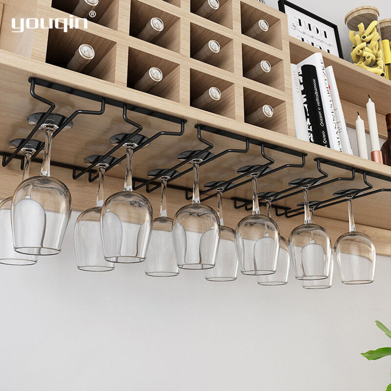 Under the counter wine glass holder sale